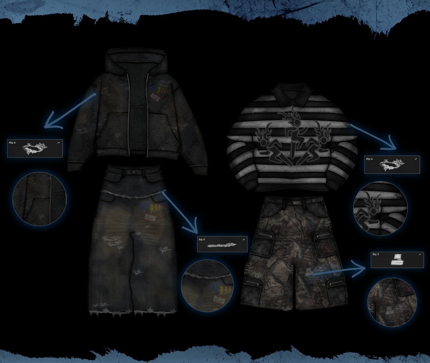 DONDES DISTRESSED RIP PACK